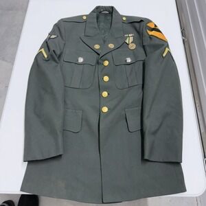 US Army Dress Green Class A Uniform Jacket 1st Cavalry Southwest Asia Service